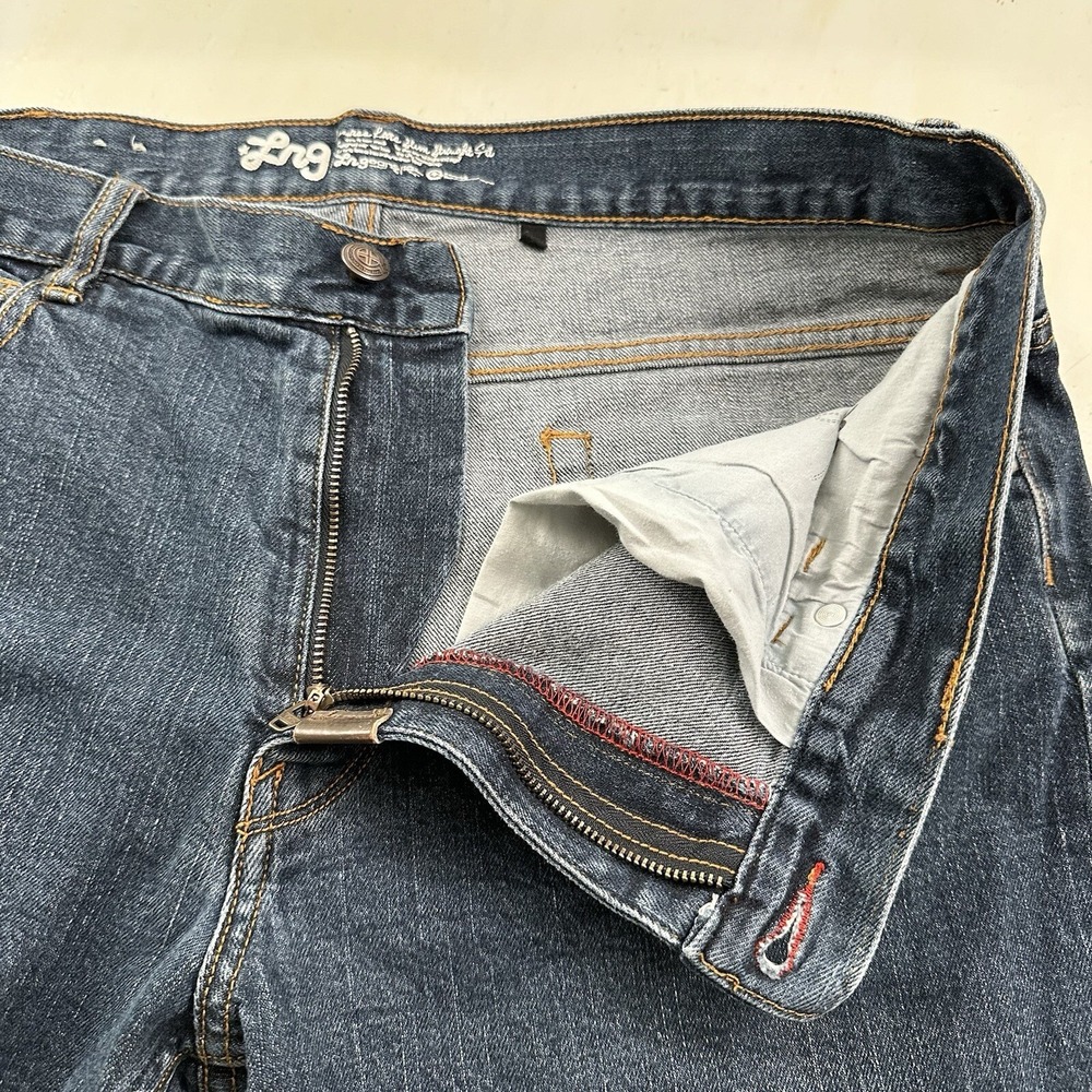 LRG Slim Straight Leg Jeans Men Actual 36x30 Blue Stretch Lifted Research Group - Picture 9 of 15